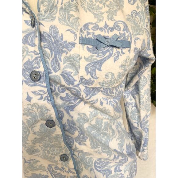 Adrienne Vittadini Cotton Blue White Pajama Set Women's Small - Picture 5 of 11